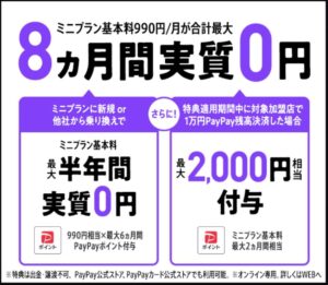 LINEMO8ヶ月間実質無料キャンペーン